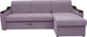 Миниатюра изображения товара Диван угловой Сириус Лидер-3 с оттоманкой ППУ 260x165 (Eva 13 велюр фиолетовый)