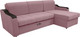 Миниатюра изображения товара Диван угловой Сириус Лидер-3 с оттоманкой ППУ 260x165 (Eva 14 велюр темно-розовый)