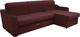 Миниатюра изображения товара Диван угловой Сириус Лидер-3 с оттоманкой ППУ 260x165 (Eva 15 велюр темно-бордовый)