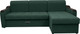 Миниатюра изображения товара Диван угловой Сириус Лидер-3 с оттоманкой ППУ 260x165 (Eva 19 велюр темно-зеленый)