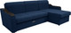 Миниатюра изображения товара Диван угловой Сириус Лидер-3 с оттоманкой ППУ 260x165 (Eva 22 велюр синий)