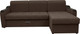Миниатюра изображения товара Диван угловой Сириус Лидер-3 с оттоманкой ППУ 260x165 (Eva 26 велюр коричневый)