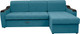 Миниатюра изображения товара Диван угловой Сириус Лидер-3 с оттоманкой ППУ 260x165 (Eva 29 велюр голубой)