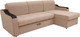Миниатюра изображения товара Диван угловой Сириус Лидер-3 с оттоманкой ППУ 260x165 (Eva 33 велюр светло-коричневый)