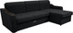 Миниатюра изображения товара Диван угловой Сириус Лидер-3 с оттоманкой НПБ 260x165 (Eva 11 велюр черный)