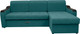 Миниатюра изображения товара Диван угловой Сириус Лидер-3 с оттоманкой НПБ 260x165 (Eva 23 велюр зеленый)