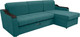 Миниатюра изображения товара Диван угловой Сириус Лидер-3 с оттоманкой НПБ 260x165 (Eva 23 велюр зеленый)