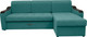 Миниатюра изображения товара Диван угловой Сириус Лидер-3 с оттоманкой НПБ 260x165 (Eva 28 велюр зеленый)