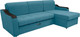 Миниатюра изображения товара Диван угловой Сириус Лидер-3 с оттоманкой НПБ 260x165 (Eva 29 велюр голубой)
