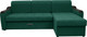 Миниатюра изображения товара Диван угловой Сириус Лидер-3 с оттоманкой НПБ 260x165 (Eva 30 велюр зеленый)