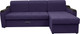 Миниатюра изображения товара Диван угловой Сириус Лидер-3 с оттоманкой НПБ 260x165 (Eva 31 велюр фиолетовый)