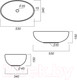 Миниатюра изображения товара Умывальник Sanita Luxe Ringo Cut RNGSLWB01C