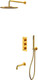 Миниатюра изображения товара Душевая система со смесителем Whitecross Y YSET11GLB (брашированное золото)