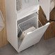 Миниатюра изображения товара Шкаф-пенал для ванной EQUIL Corner 40 (напольный, с корзиной)