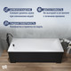 Миниатюра изображения товара Ванна акриловая Lauter Amelia 150х70 / 21204050 (с ножками, лицевым черным и торцевым экраном)