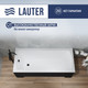 Миниатюра изображения товара Ванна акриловая Lauter Bianca 150х70 / 21207150 (с ножками и лицевым черным экраном)