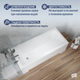 Миниатюра изображения товара Ванна акриловая Lauter Bianca 160х70 / 21207160 (с ножками и лицевым экраном)