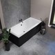 Миниатюра изображения товара Ванна акриловая Lauter Oasis 155х70 / 21203055 (с ножками, лицевым черным и торцевым экраном)