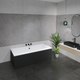 Миниатюра изображения товара Ванна акриловая Lauter Oasis 155х70 / 21203055 (с ножками, лицевым черным и торцевым экраном)