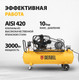 Миниатюра изображения товара Воздушный компрессор Denzel BCW3000-T/100 / 58118