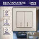 Миниатюра изображения товара Выключатель INTRO Solo 4-105-02 / Б0053594 (слоновая кость)