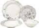 Миниатюра изображения товара Набор столовой посуды Arya Nastolgia / 8680943246424 (белый/серый)