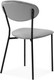 Миниатюра изображения товара Стул Woodville Корсе (светло-серый/черный глянец)