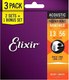 Миниатюра изображения товара Струны для акустической гитары Elixir Strings 16546 13-56 Bonus Set