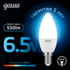 Миниатюра изображения товара Лампа Gauss Свеча 6.5W 550lm 6500К E14 LED / 103101307