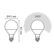 Миниатюра изображения товара Лампа Gauss Шар 9.5W 890lm 3000K E14 LED / 105101110