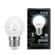 Миниатюра изображения товара Лампа Gauss Шар 9.5W 950lm 4100K E27 LED / 105102210