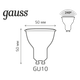 Миниатюра изображения товара Лампа Gauss MR16 6W GU10 RGBW+димирование LED / 101106406