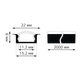 Миниатюра изображения товара Профиль для светодиодной ленты Gauss Врезной гл 7mm - 2m / BT414