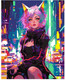 Миниатюра изображения товара Картина по номерам Lori Девушка-кошка / Рх-187