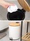 Миниатюра изображения товара Мусорное ведро FORA White Rhombus FOR-BIN-5LWB (белый/бамбук)