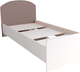 Миниатюра изображения товара Односпальная кровать ДСВ Лавис КРД 900.1 (белый/белый софт/грей софт)