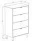 Миниатюра изображения товара Комод Eligard Mone 4S (белый)
