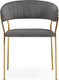 Миниатюра изображения товара Стул Woodville Kamelia 1 (темно-серый/золотой)