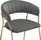 Миниатюра изображения товара Стул Woodville Kamelia 1 (темно-серый/золотой)