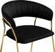 Миниатюра изображения товара Стул Woodville Kamelia 1 (черный/золотой)