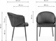 Миниатюра изображения товара Стул Woodville Kortni (темно-серый/черный)