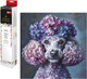 Миниатюра изображения товара Набор алмазной вышивки Феникс+ Пудель и гортензии / 68600