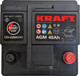 Миниатюра изображения товара Автомобильный аккумулятор KrafT AGM 40 R 420A / AGM-L0 (40 А/ч)