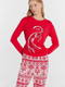 Миниатюра изображения товара Пижама Mark Formelle 592510 (р.164/170-92-98, красный/новогодний орнамент)