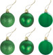 Миниатюра изображения товара Набор шаров новогодних Золотая сказка 591127 (6шт, зеленый)