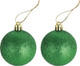 Миниатюра изображения товара Набор шаров новогодних Золотая сказка 591127 (6шт, зеленый)