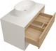 Миниатюра изображения товара Тумба под умывальник Teymi Ritta 85см / T60540 (белый/дуб)