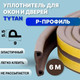 Миниатюра изображения товара Лента уплотнительная Tytan Professional Для окон и дверей Р 6мx9ммx5.5мм / 19620 (коричневый)