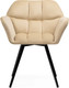 Миниатюра изображения товара Стул Woodville Ямес поворотный (бежевый/черный глянец)