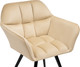Миниатюра изображения товара Стул Woodville Ямес поворотный (бежевый/черный глянец)